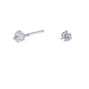 C LUXE by Claire&#39;s Sterling Silver Cubic Zirconia 2MM Round Martini Stud Earrings,