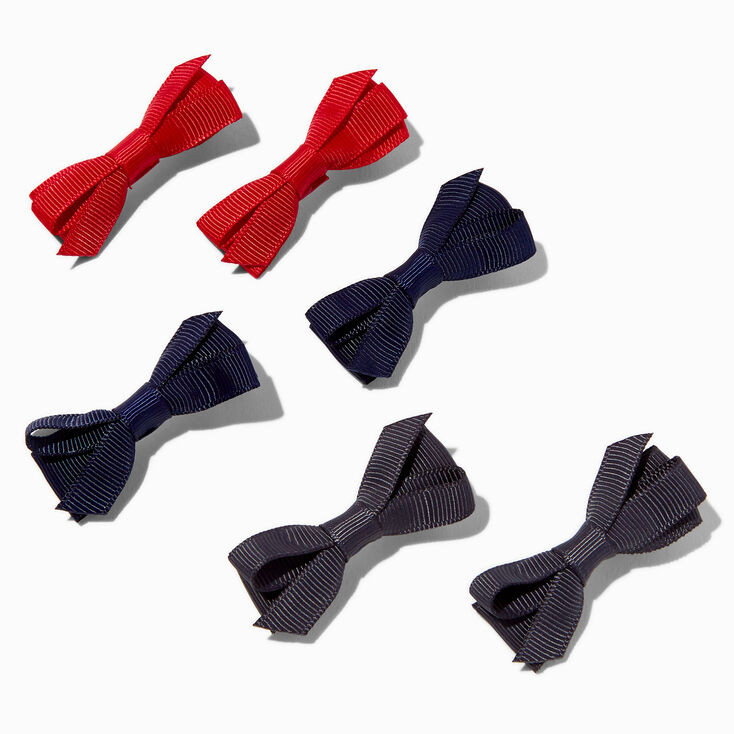 Claire&#39;s Club School Hair Bow Clips - 6 Pack,