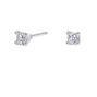 C LUXE by Claire&#39;s Sterling Silver Cubic Zirconia 3MM Square Stud Earrings,
