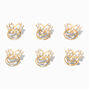 Claire&#39;s Club Gold Butterfly Rhinestone Hair Spinners - 6 Pack,