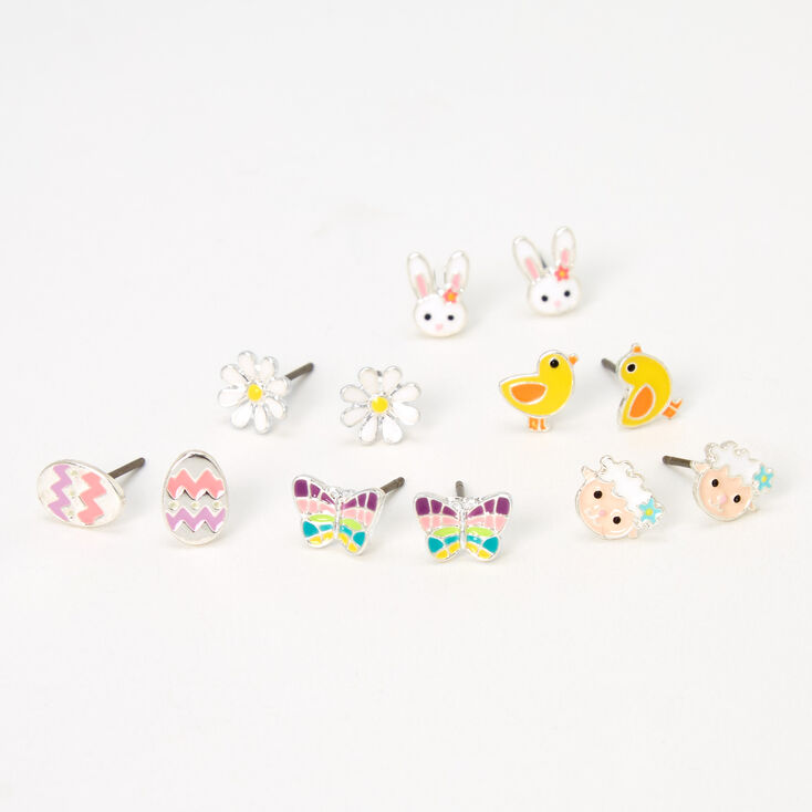 Pastel Easter Stud Earrings - 6 Pack,