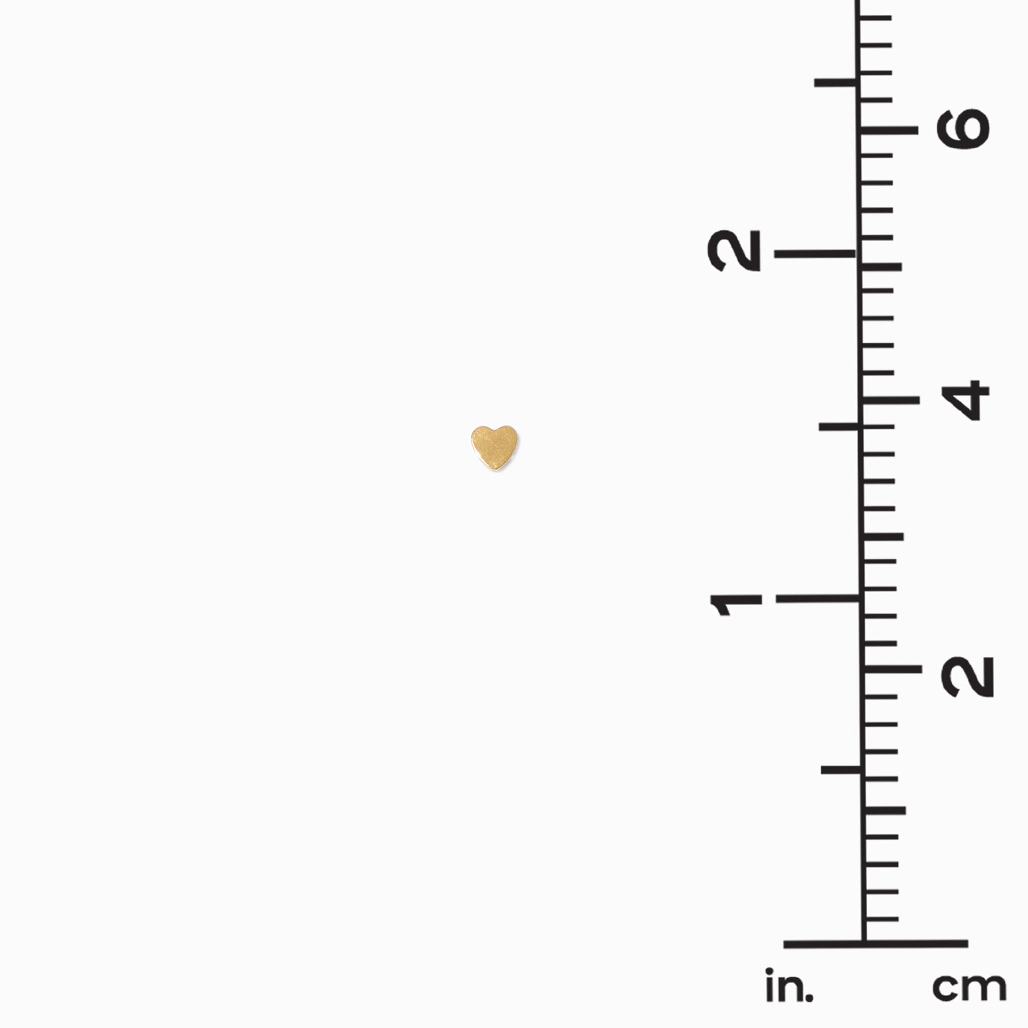 C LUXE by Claire's Gold-tone Titanium Micro Heart Flat Back Stud Earrings,