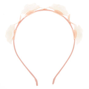 Ivory Flower &amp; Butterfly Headband,