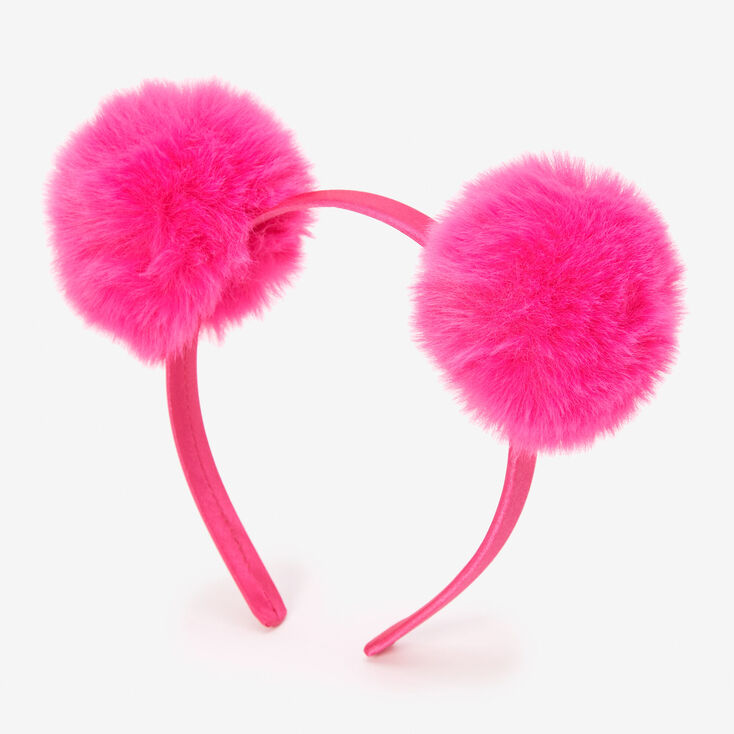 Pink Pom Pom Ears Headband,