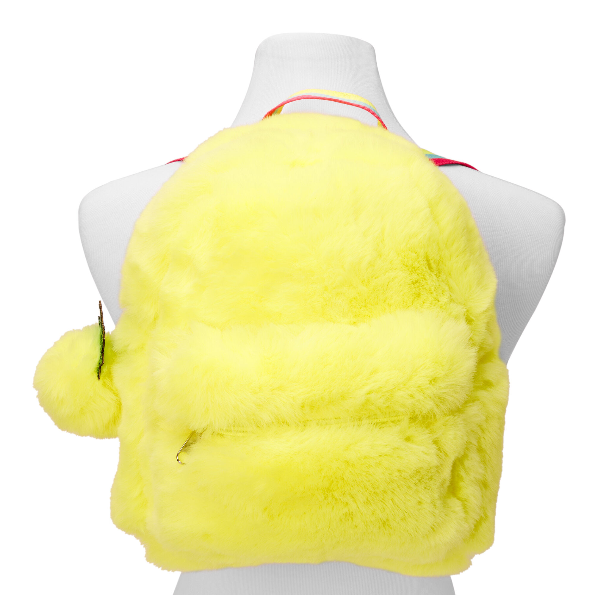 Yellow Furry Backpack,