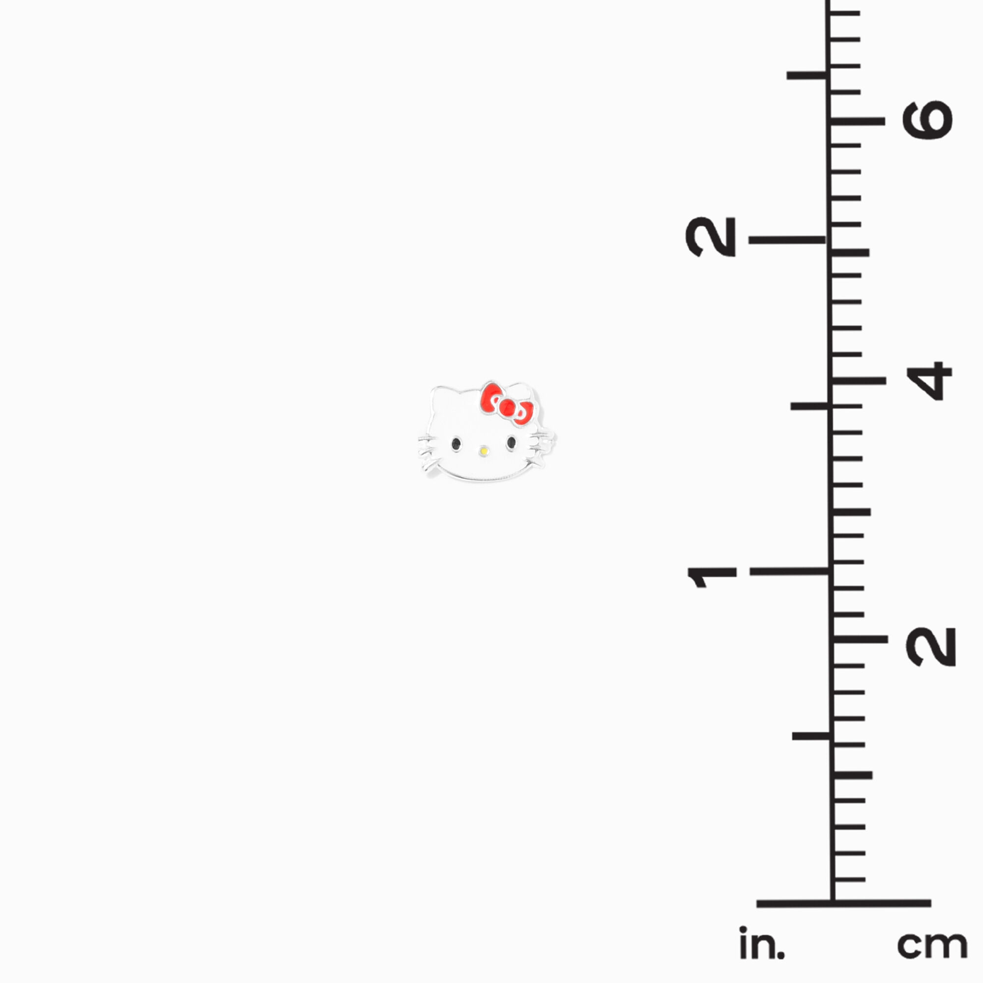 Sterling Silver Hello Kitty® Enamel Stud Earrings,