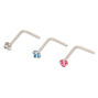 Silver 20G Pastel Nose Studs - 3 Pack,