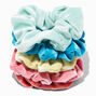 Mint Mixed Velvet Hair Scrunchies - 5 Pack,