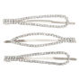 Silver Rhinestone Oval Hair Pins - 3 Pack,