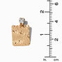 Gold-tone Hammered Square Clip On Drop Earrings,