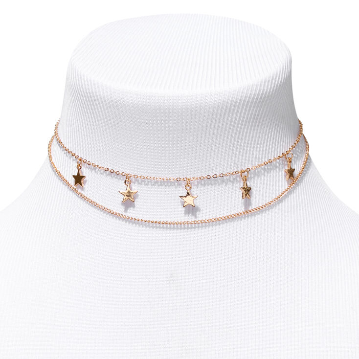 Star Charm Choker Necklaces - 2 Pack,
