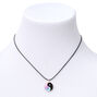 Glow in the Dark Yin Yang Pendant Cord Necklace,