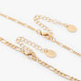 Gold Chunky Figaro Chain Link Necklace Set - 2 Pack,