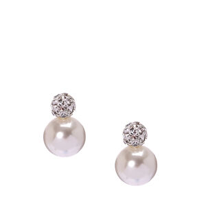 Sterling Silver Fireball Pearl Stud Earrings,