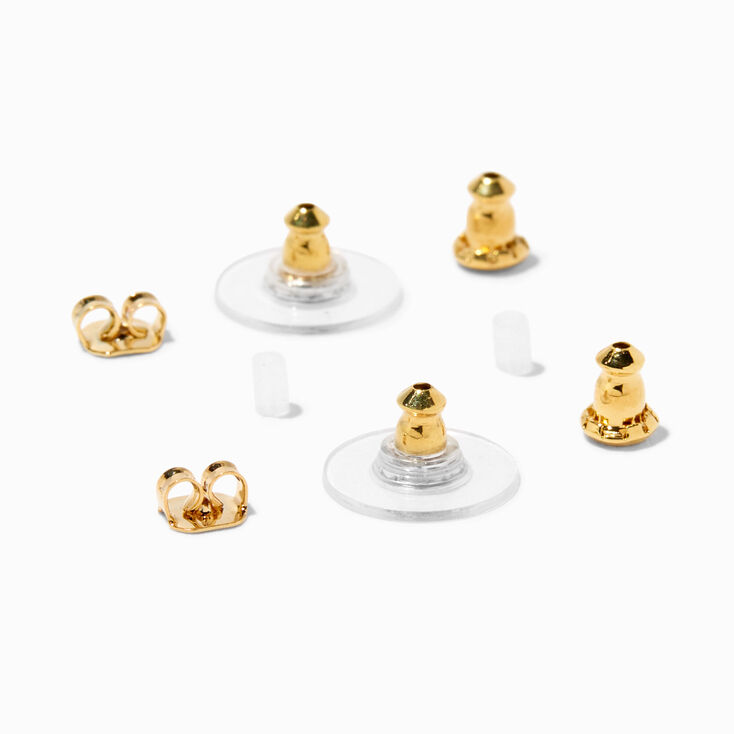 C LUXE by Claire&#39;s 18k Yellow Gold Plated Earring Back Replacements - 4 Pack,