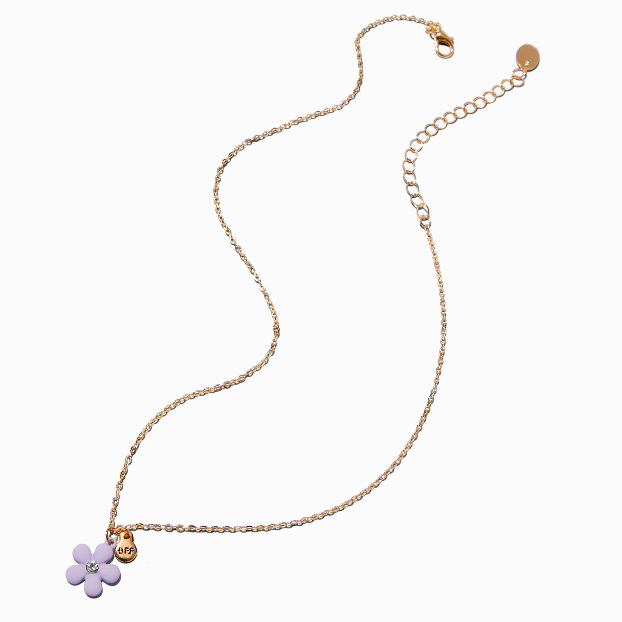 Best Friends Matte Pastel Flower Pendant Necklaces - 5 Pack,