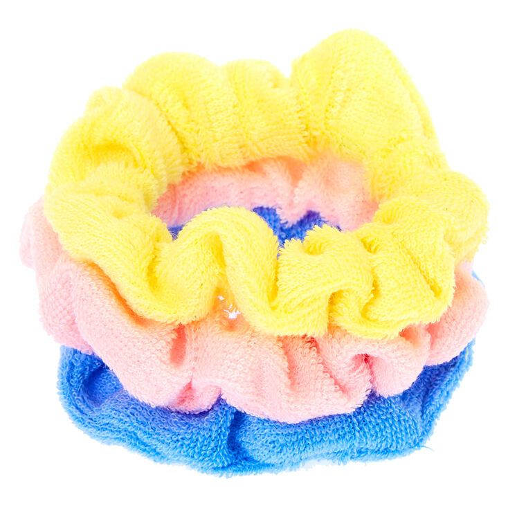 Claire&#39;s Club Terry Pastel Hair Scrunchies - 3 Pack,