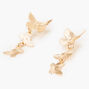 Gold-tone Butterfly 1.5&quot; Drop Earrings,