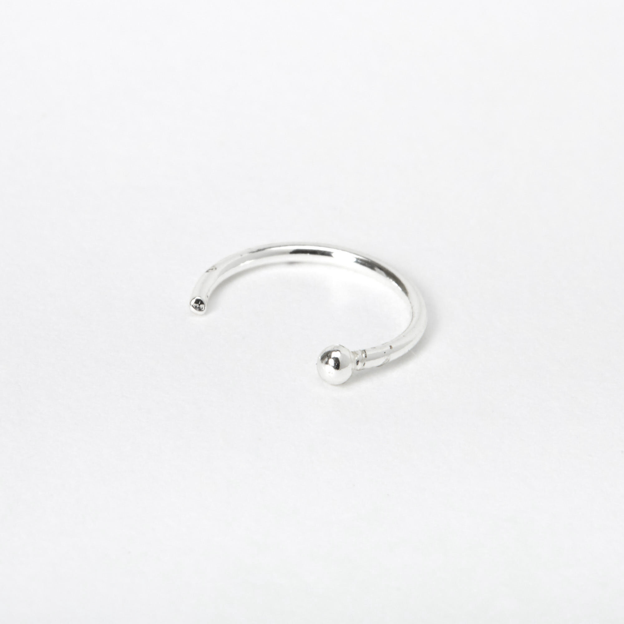 22G Sterling Silver Open Nose Ring,