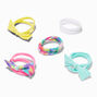 Claire&#39;s Club Rainbow Tie Dye Rolled Bow Hair Ties - 10 Pack,