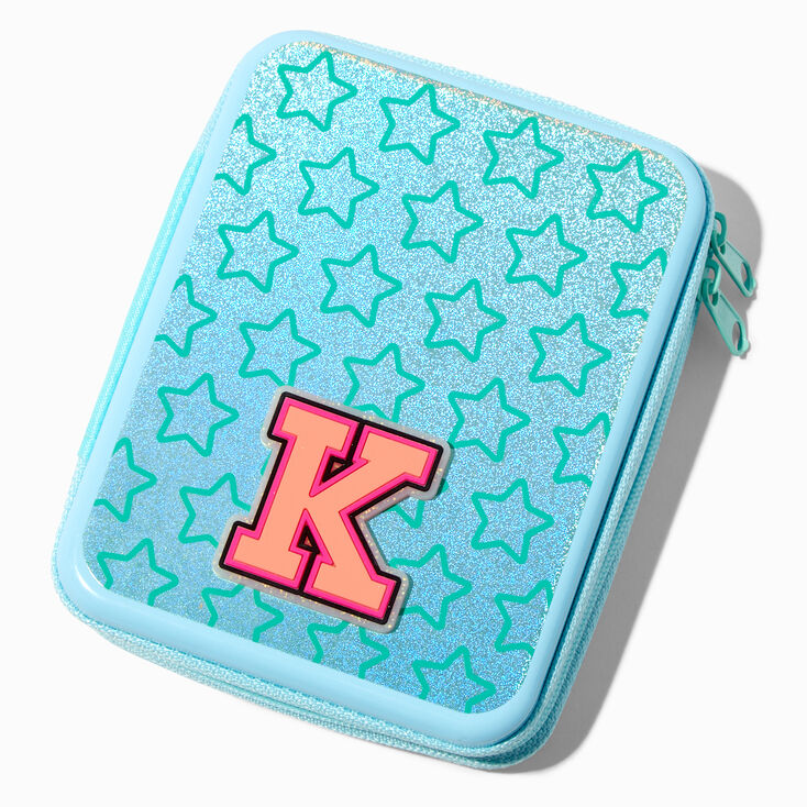 Blue Initial Makeup Tin - K,