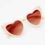 Heart Shaped Cat Eye Sunglasses - Pearlized Pink,