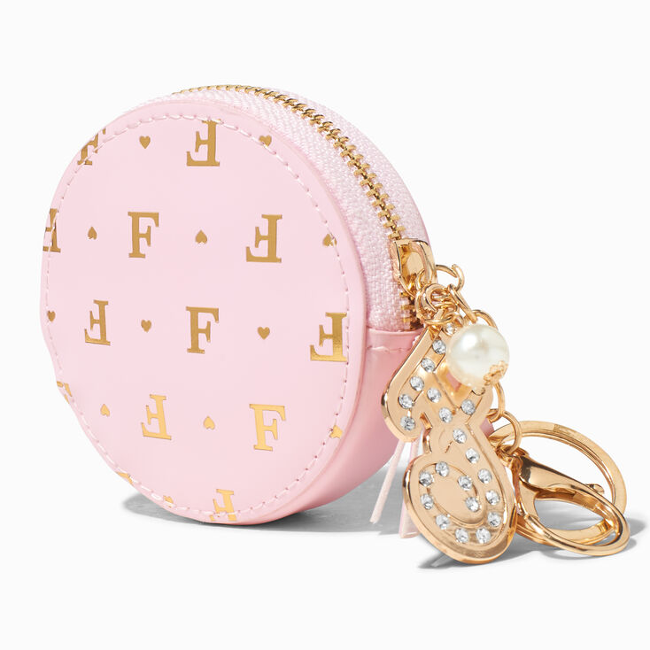 Golden Initial Coin Purse - F,