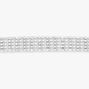 Silver Rhinestone Pearl Choker Necklace,