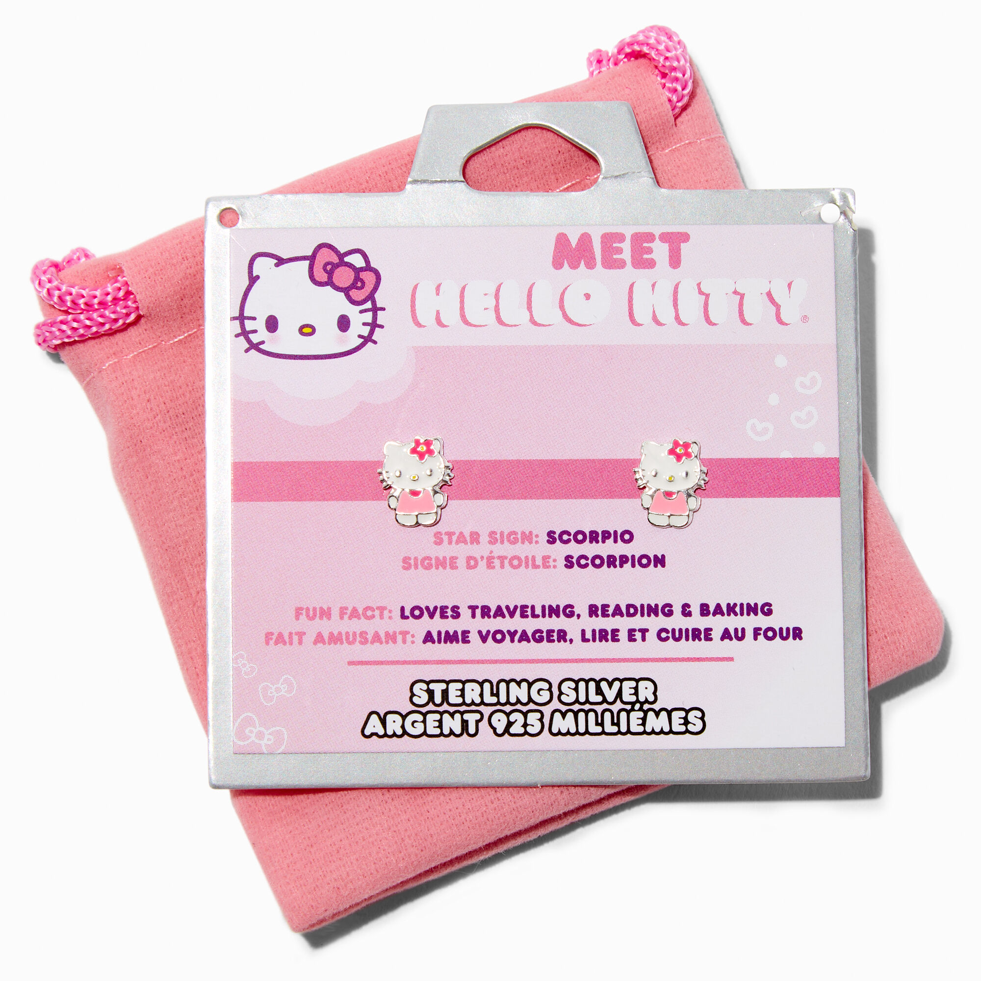 Sterling Silver Hello Kitty® and Friends Enamel Stud Earrings,