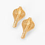 Gold Cobra Snake Stud Earrings,