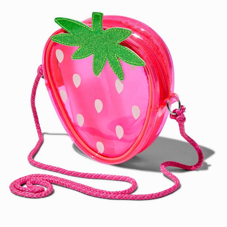 Strawberry Vinyl Crossbody Bag,