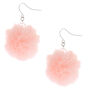 Light Pink Pom Pom 1.5&quot; Drop Earrings,