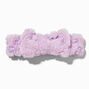 Lilac Rose Furry Makeup Bow Headwrap,