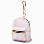 Pink Marble Mini Backpack Keychain,