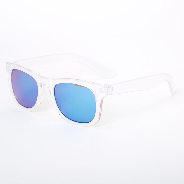 Claire&#39;s Club Iridescent Retro Sunglasses - Blue,