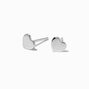 C LUXE by Claire&#39;s Sterling Silver Heart Stud Earrings,