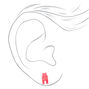 Pink Dinosaur Front and Back Earrings,