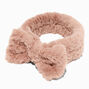 Nude Furry Makeup Bow Headwrap,