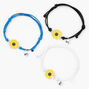 Best Friends Sunflower Adjustable Bracelets - 3 Pack,