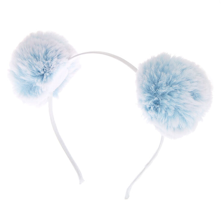 Blue Ombre Pom Pom Ears Headband,