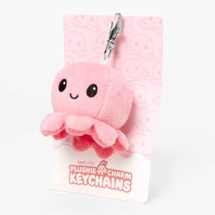 TeeTurtle&trade; Claire&#39;s Exclusive Pink Plushie Charm Keychain,