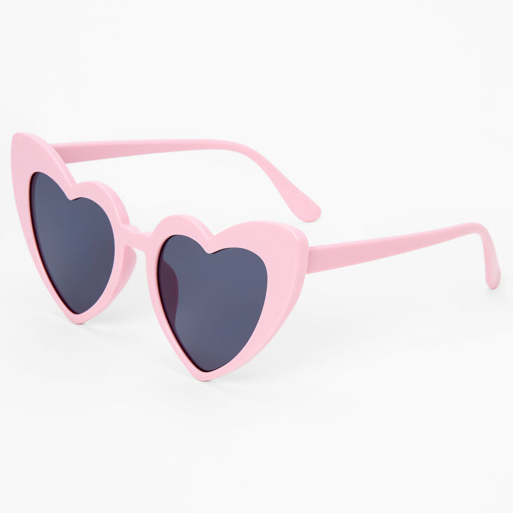 Blush Pink Heart Cat Eye Sunglasses,