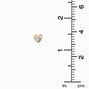 C LUXE by Claire&#39;s 14k Yellow Gold Cubic Zirconia Heart Outline Stud Earrings,