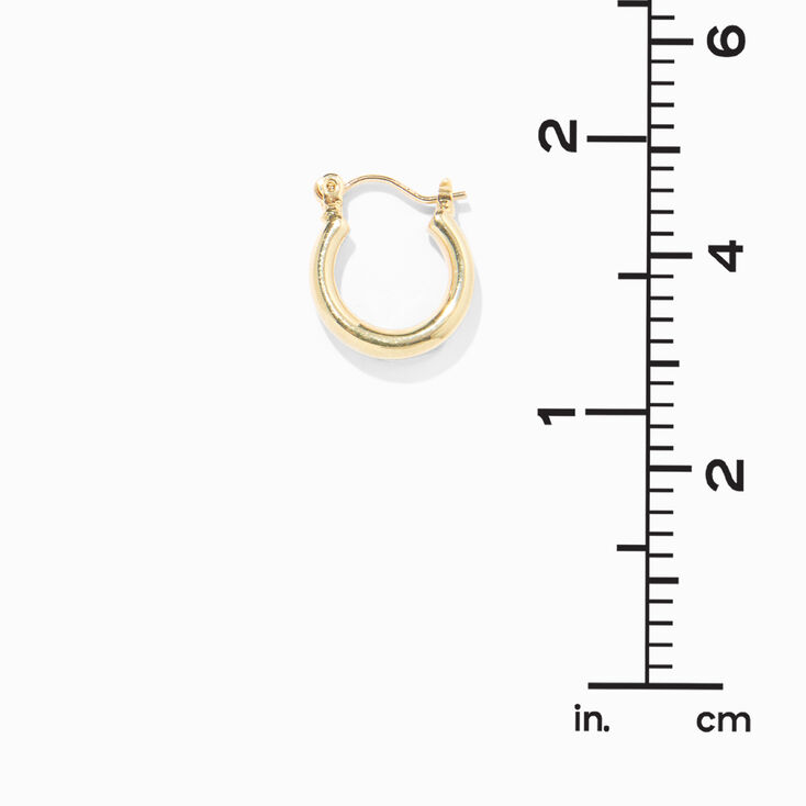 C LUXE by Claire&#39;s 18K Yellow Gold Plated 16MM Hoop Earrings,