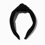 Black Crinkle Knotted Headband,