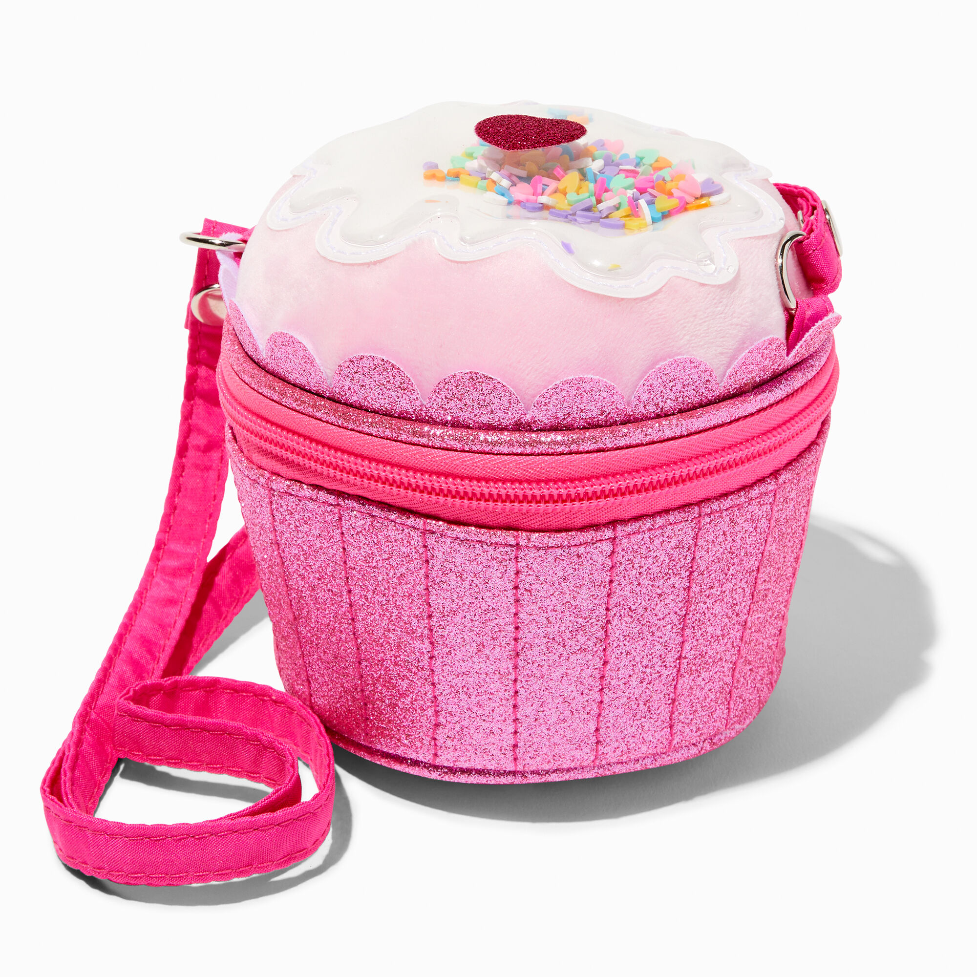 Claire's Club Pink Cupcake Crossbody Bag,