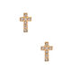 C LUXE by Claire&#39;s 18k Yellow Gold Plated Crystal Cross Stud Earrings,