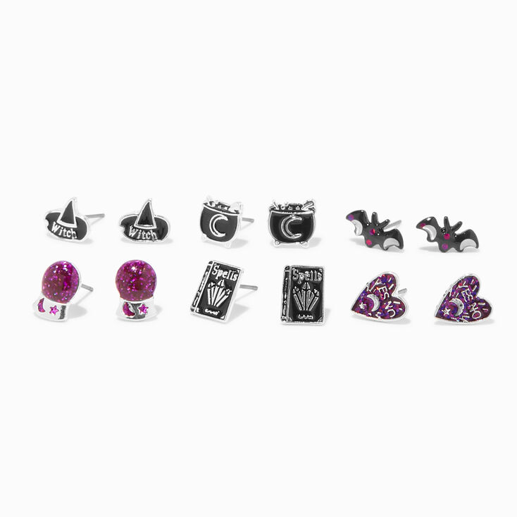 Mystical Icons Stud Earring Set - 6 Pack,