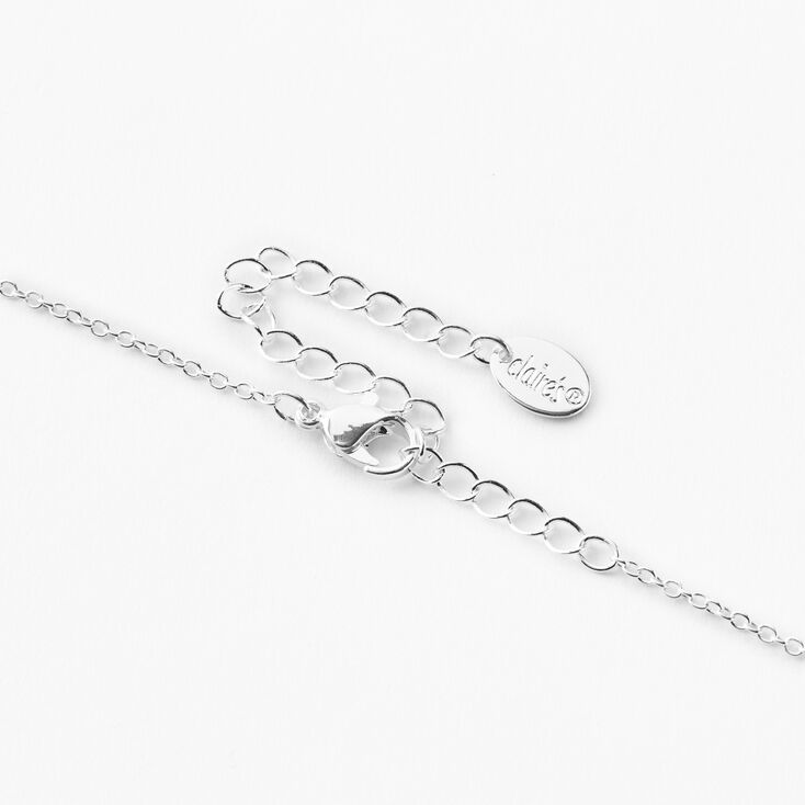 Silver Initial Mood Pendant Necklace - P,