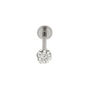 Silver 16G Fireball Helix Stud Earring,